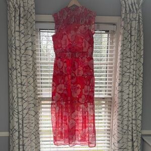 Vince Camuto Red Floral Maxi Dress